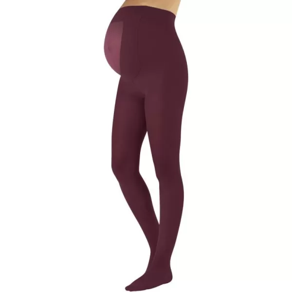 CALZITALY  Opaque Maternity Pantyhose  Pregnancy Tights for Women  100 DEN Italian HosieryWine