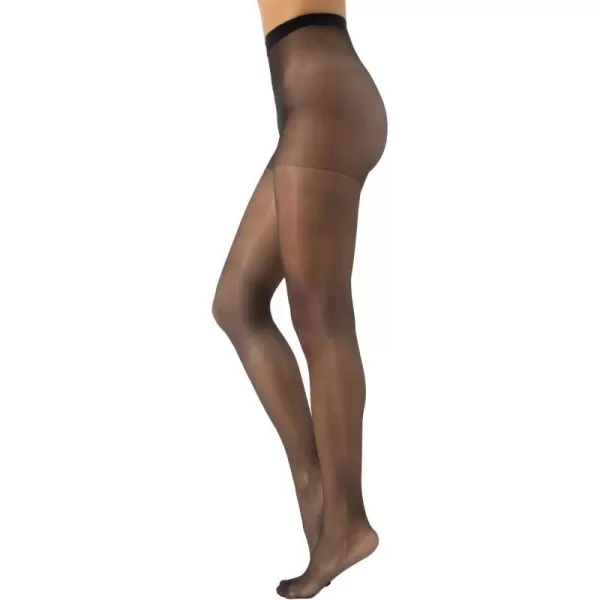 CALZITALY 7 Den Sheer Summer Tights Invisible Tights Pantyhose with Cooling Effect  S M L XL Italian HosieryBlack