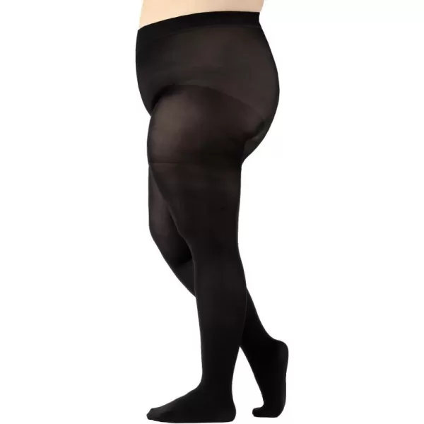 CALZITALY Plus Sizes AntiChafing Opaque Tights  60 DEN  L  4XL  Black  Italian HosieryBlack