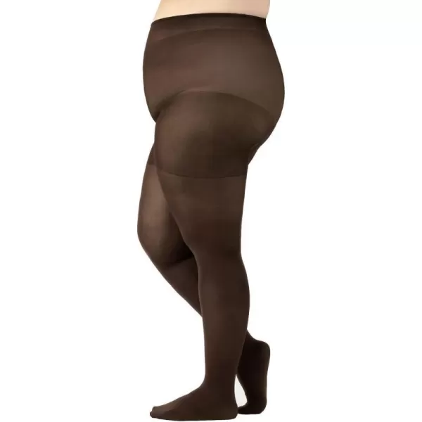 CALZITALY Plus Sizes AntiChafing Opaque Tights  60 DEN  L  4XL  Black  Italian HosieryBrown