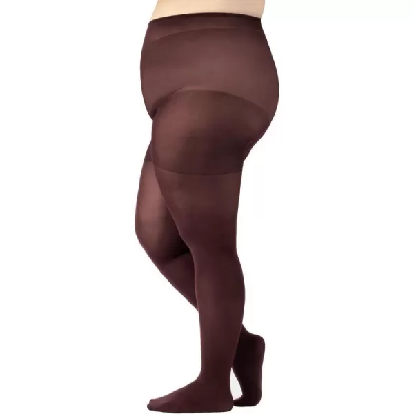 CALZITALY Plus Sizes AntiChafing Opaque Tights  60 DEN  L  4XL  Black  Italian HosieryWine