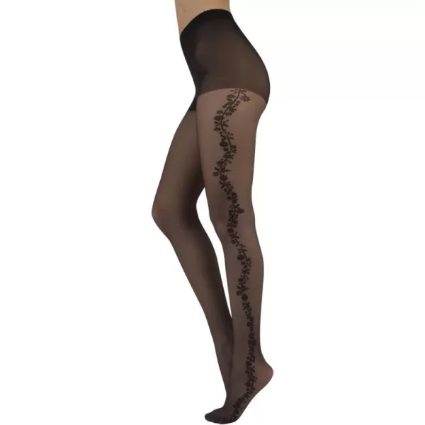 CALZITALY Sheer Woman Tights with Floral Pattern  Pantyhose with Flower Design  25 Den  Black  SM  LXL  Made in ItalyCALZITALY Sheer Woman Tights with Floral Pattern  Pantyhose with Flower Design  25 Den  Black  SM  LXL  Made in Italy