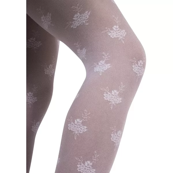 GIRLS SHEER PANTYHOSE  GIRLS LACE TIGHTS  25 DEN  WHITE WITH FLORAL PATTERN  FROM 2 TO 14 YEARS  ITALIAN HOSIERY GIRLS SHEER PANTYHOSE  GIRLS LACE TIGHTS  25 DEN  WHITE WITH FLORAL PATTERN  FROM 2 TO 14 YEARS  ITALIAN HOSIERY 