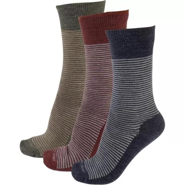 CALZITALY 3 Pairs of Merino Wool Striped Socks Blue Beige Black  Men 3512 Women 511  Made in ItalyStripes  Greenbluered