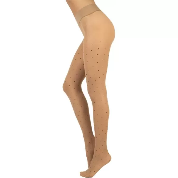 CALZITALY Seamless Sheer Tights with Comfortable Waistband 15 Dernier PantyhoseSkin Pois