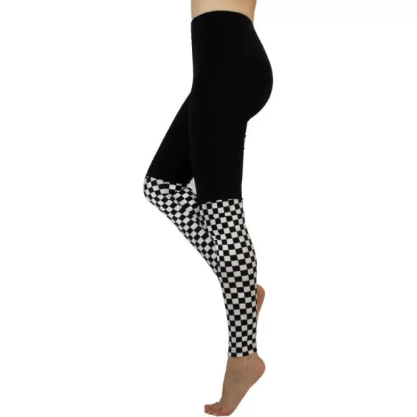 CALZITALY Stretchy Sporty Checkered Leggings  Black  XS S M L XL  Made in ItalyCALZITALY Stretchy Sporty Checkered Leggings  Black  XS S M L XL  Made in Italy