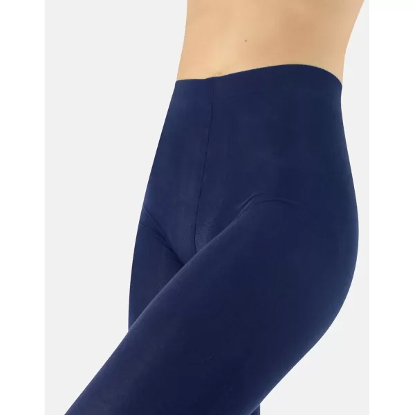 imageCALZITALY Cotton Tights  Soft ampamp Warm Winter Pantyhose  100 Den  S M L Xl  Made In Italy Navy