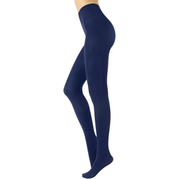 imageCALZITALY Cotton Tights  Soft ampamp Warm Winter Pantyhose  100 Den  S M L Xl  Made In Italy Navy