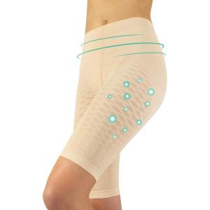 imageCALZITALY Anticellulite Shaper Shorts with Massage Effect  S M L XL  Skin Black  Made in Italy
