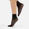 image4 Pairs Sheer Pop Socks NonElastic Ankle Sock  20 DEN  Italian Hosiery One Size Black