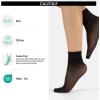 image4 Pairs Sheer Pop Socks NonElastic Ankle Sock  20 DEN  Italian Hosiery One Size Black