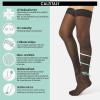 image1014 mmHg COMPRESSION THIGH HIGH STOCKINGS  S M L XL ITALIAN HOSIERYBlack