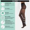 image1014 mmHg GRADUATED COMPRESSION PANTYHOSE  70 DEN  S M L XL XXL  BLACK SKIN  ITALIAN HOSIERY Black