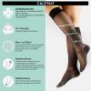 imageCOMPRESSION SOCKS 1014 MMHG 70 DEN  TRAVEL SOCKS  BLACK SKIN  SM LXL  MADE IN ITALY Black