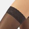 imageCOMPRESSION THIGH HIGH STOCKINGS 1014 mmHg  70 DEN  BLACK SKIN  S M L XL  ITALIAN HOSIERY Black