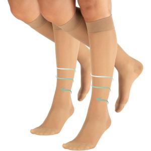 imageCALZITALY Pack 12 Graduated Compression Knee Highs Compression ampamp Graduated Elastic Stockings 140 Den  1521 MmHg  Made in Italy 2 Pairs
