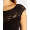 imageCALZITALY Stretchy Sleeveless Patterned Bodysuit  Black  SM LXL  Made in Italy LXL Black