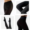 image:image4 PAIRS WOMAN OPAQUE TIGHTS  MICROFIBER PANTYHOSE WITH NUDE BRIEF AREA  BLACK  50 DEN  MADE IN ITALYBlack