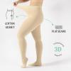 image:imageCALZITALY Cashmere Wool Tights  150 DEN Opaque Fleece Lined Warm  Multi Color Pantyhose for Women S  4XLIvory