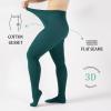 image:imageCALZITALY Cashmere Wool Tights  150 DEN Opaque Fleece Lined Warm  Multi Color Pantyhose for Women S  4XLMystic Green