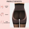 image:imageCALZITALY High Waist Tights Tummy Control Top  20 Denier Shaping Pantyhose Sheer Shaping Tights for Women All Day UseBlack