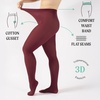 image:imageCALZITALY Opaque Colour Tights  80 DEN Thick Tights Microfiber Pantyhose S  4XL Available in Plus size  Italian HosieryWine