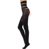 image:imageCALZITALY HIGH WAIST PANTYHOSE  OPAQUE SHAPING TIGHTS  WINTER PANTYHOSE  80 DEN  BLACK  S M L XL  ITALIAN HOSIERY Black