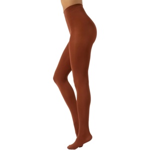 image:imageCALZITALY Opaque Colour Tights  80 DEN Thick Tights Microfiber Pantyhose S  4XL Available in Plus size  Italian HosieryBurnt Henna