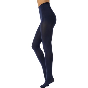 image:imageCALZITALY Opaque Colour Tights  80 DEN Thick Tights Microfiber Pantyhose S  4XL Available in Plus size  Italian HosieryNavy