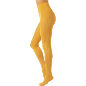 image:imageCALZITALY Opaque Colour Tights  80 DEN Thick Tights Microfiber Pantyhose S  4XL Available in Plus size  Italian HosieryOchre