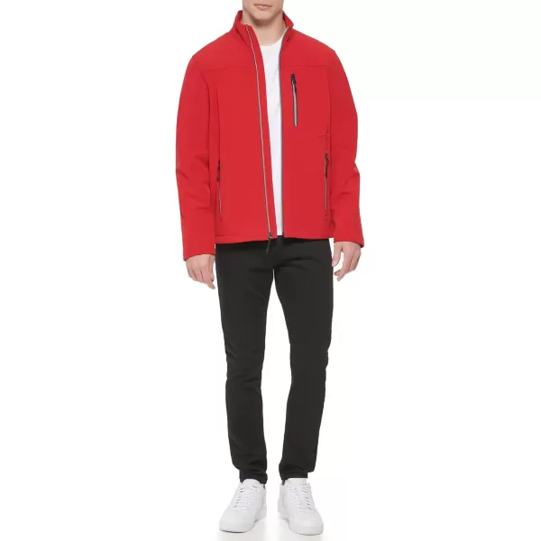 GUESS Mens Softshell Long Sleeve JacketFire Red