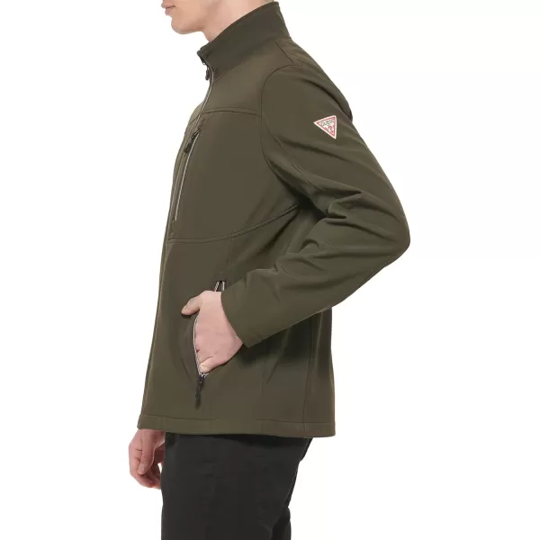 GUESS Mens Softshell Long Sleeve JacketOlive