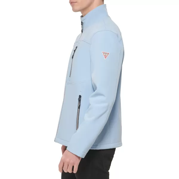 GUESS Mens Softshell Long Sleeve JacketPowder Blue