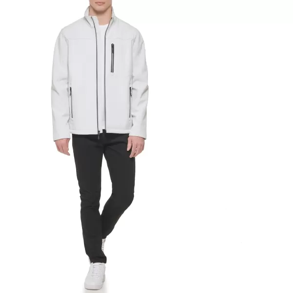 GUESS Mens Softshell Long Sleeve JacketWhite