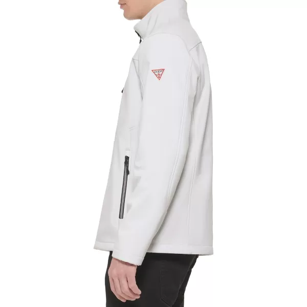 GUESS Mens Softshell Long Sleeve JacketWhite