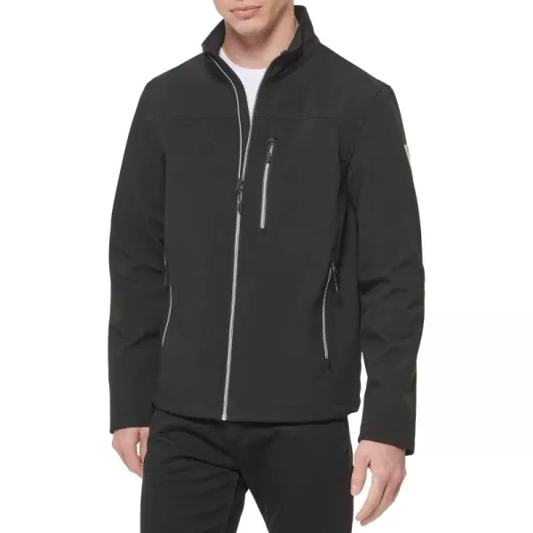 GUESS Mens Softshell Long Sleeve JacketBlack