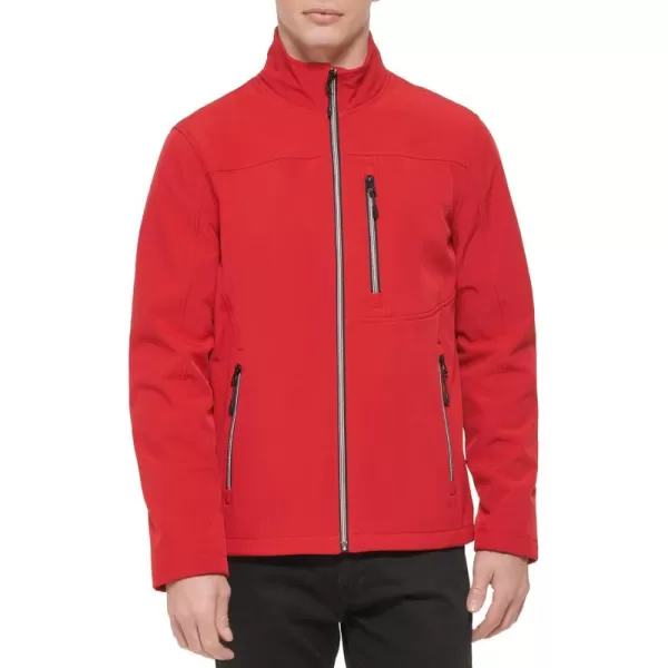 GUESS Mens Softshell Long Sleeve JacketFire Red