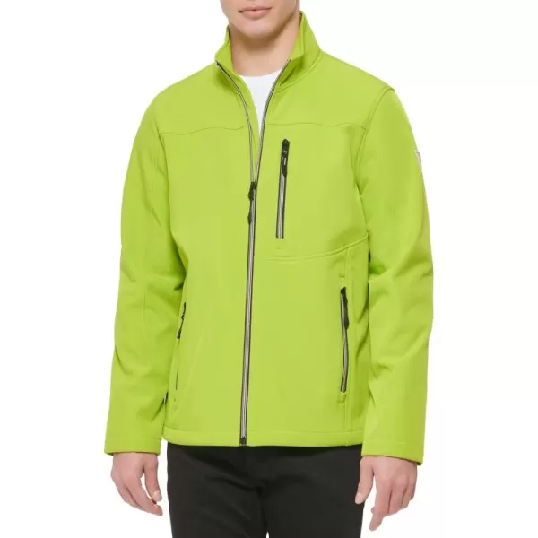 GUESS Mens Softshell Long Sleeve JacketLime