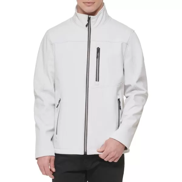 GUESS Mens Softshell Long Sleeve JacketWhite