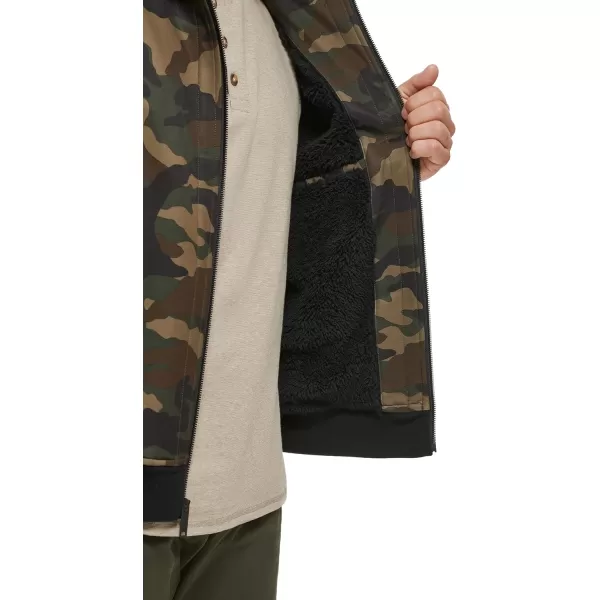 Dockers Mens Softshell Sherpa Lined Bomber JacketCamouflage