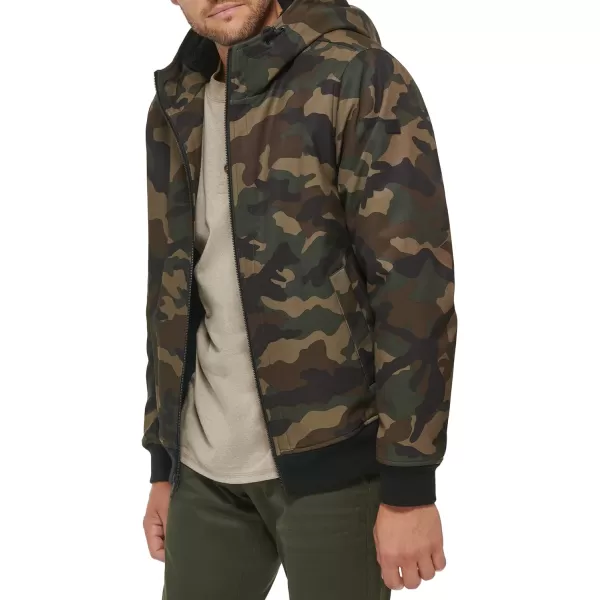 Dockers Mens Softshell Sherpa Lined Bomber JacketCamouflage