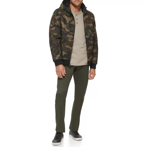 Dockers Mens Softshell Sherpa Lined Bomber JacketCamouflage