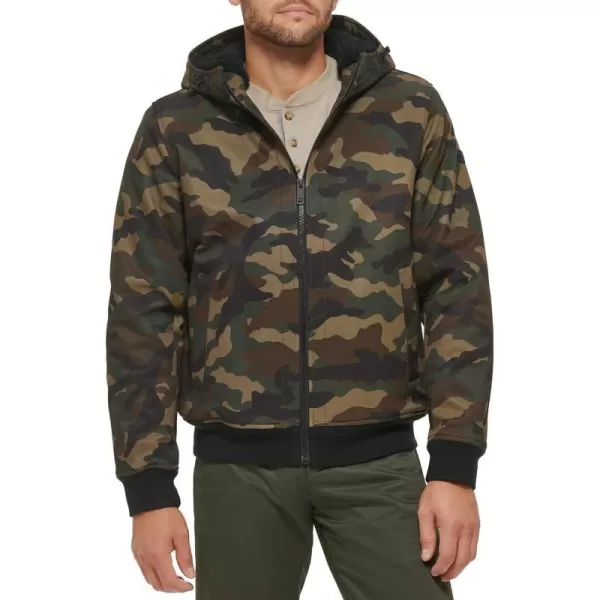 Dockers Mens Softshell Sherpa Lined Bomber JacketCamouflage