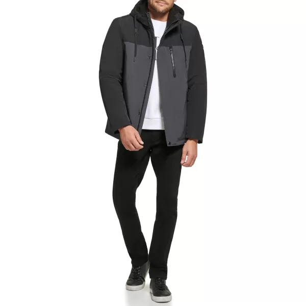 Calvin Klein Mens Arctic Faille 3 in 1 Systems JacketIron