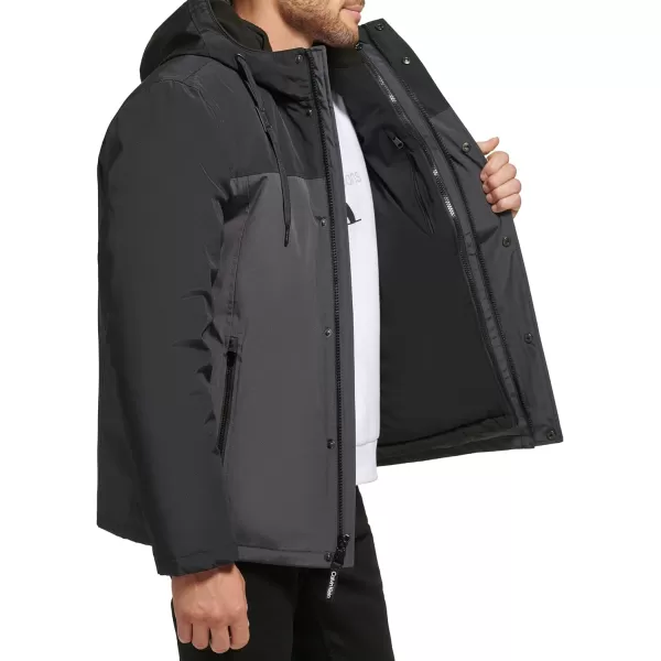 Calvin Klein Mens Arctic Faille 3 in 1 Systems JacketIron