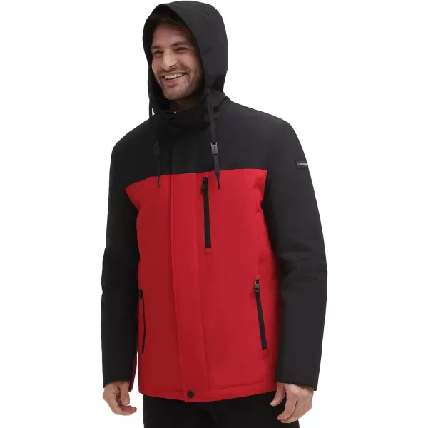 Calvin Klein Mens Arctic Faille 3 in 1 Systems JacketRed Combo