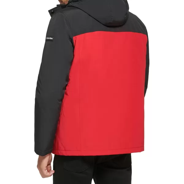 Calvin Klein Mens Arctic Faille 3 in 1 Systems JacketRed Combo