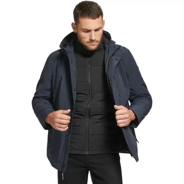 Calvin Klein Mens Arctic Faille 3 in 1 Systems JacketTrue Navy