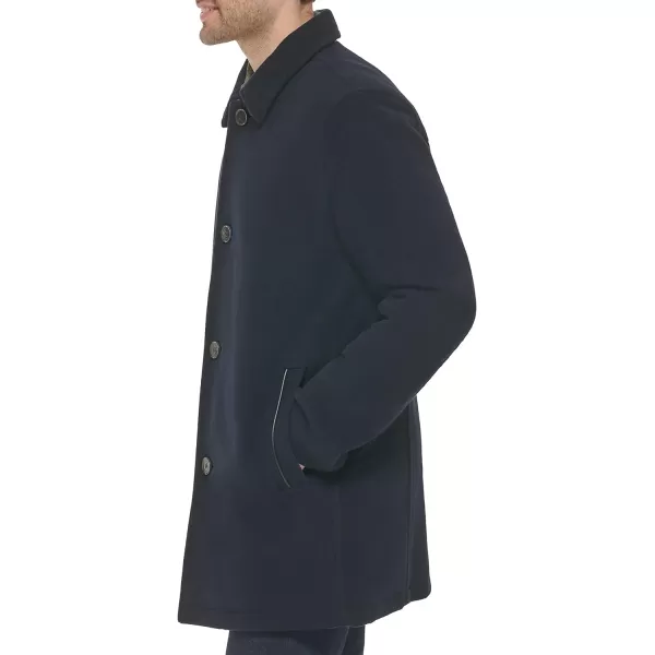 Cole Haan Mens Wool Car Coat Navy LargeCole Haan Mens Wool Car Coat Navy Large