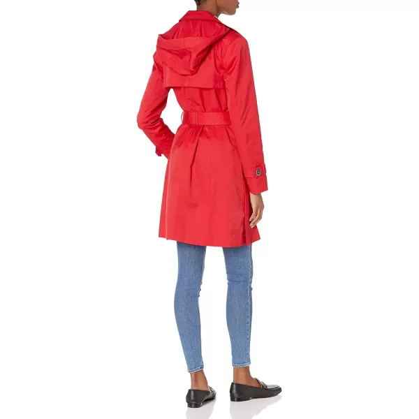 Cole Haan Womens Classic Belted Trench CoatRed